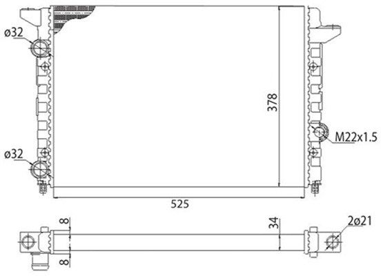 MAGNETI MARELLI Radiators, Motora dzesēšanas sistēma 350213104403